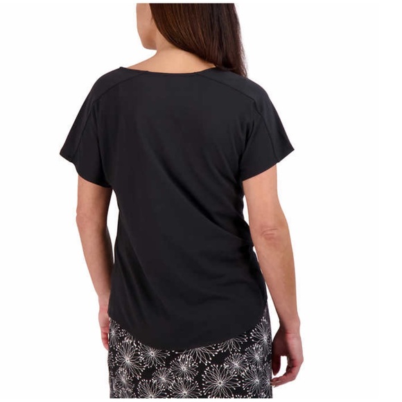 Tranquility by Colorado Clothing Ladies V-neck Top, Black - Picture 2 of 4